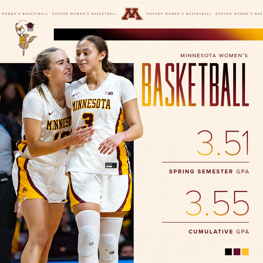 Got it done in the classroom! Our 3.55 cumulative team GPA tied our top mark in the last eight years! 📚 #UMNProud