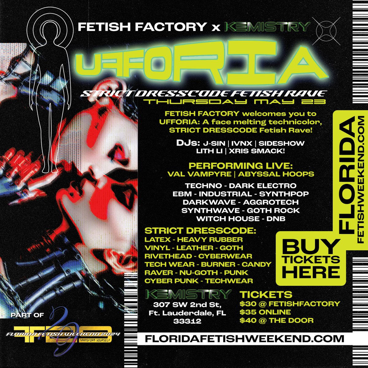 fetishfactory's tweet photo. POV: YOU FINALLY MADE IT TO FETISH WEEKEND AND  YOU FORGOT WHAT'S EVEN HAPPENING
Tonight, you relax  at a casual bar social thx to NoManors Bar that's fetish attire optional.
Tomorrow you get your best fetish outfit and RAVE w the friends you make tonight @ UFFORIA at Kemistry! https://t.co/XKI5E65P9Z