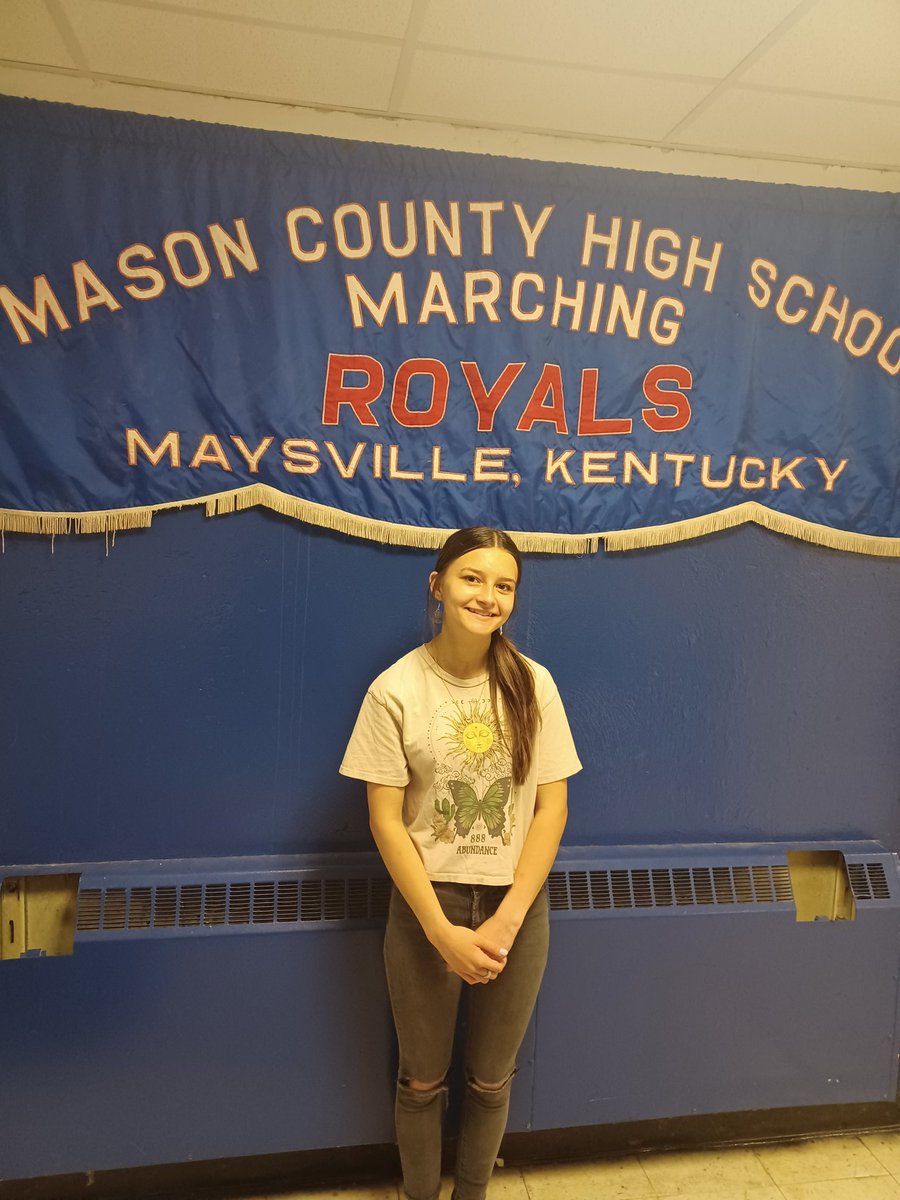 I am thrilled to announce the 2024 Mason County Marching Royals Drum Major will be Lexy Dow! Lexy will be a junior and this will mark her 5th season as a Marching Royal. Lexy will bring experience, respect, and superb musicianship to this position!