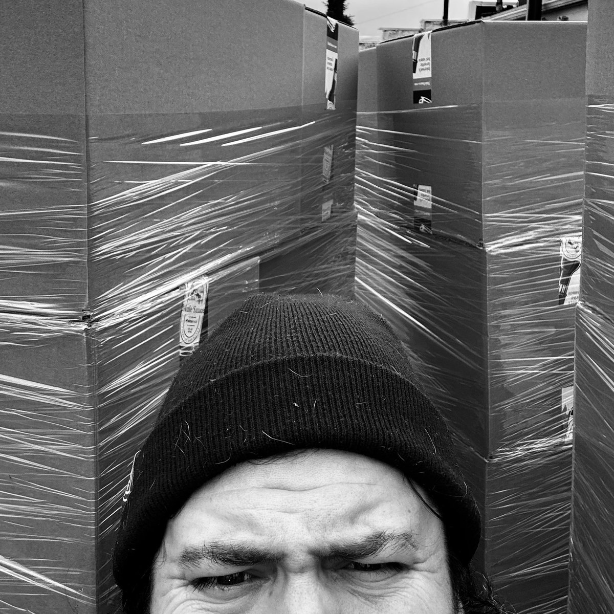 FinalSpace's tweet photo. 30,000 packages (not novels yet, this is for shipping). But 15 pallets the size of Godzilla. It all started getting jolted awake at 8am! I went to bed at 6am 3D printing some Generic things (more on that later) But the fun thing is these arrived an entire week early, yeah! They sent a email on Monday that these would arrive on the 29th.  Can I say it’s unbelievably fun to have adrenaline shot through your veins at Sonic speeds from the thought of all 30,000 of your packages being stolen. As I bolt to my car I have that moment where even though I locked my front door and know I locked it! I believed I didn’t lock it so I leave my running car not knowing that my car was in reverse…oh I know! My chain smoking neighbor, bless his lungs, said “Car!” I see my car going in reverse operated by my last bit of sanity. Thankfully, I was wearing the heavy boots I own to speed through the freshly cut yard and leap into my moving car like Dominic Toretto! I successfully stop it and make my way to the shop. As I run to the back of the shop, I see an ocean of boxes and our employee Karen unloading them. I call Seth immediately, “Hey bud! We need your help!” He was on the way. However, I knew the moment that call ended he would arrive exactly as the last boxes were being offloaded…after two hours my prophecy was correct. Seth carried the last two boxes inside.

I haven’t even told you all the fun I’ve been dealing with Shopify over a year (more on that later)

Seriously! It’s getting closer, still aways off but inch by inch we’re doing it. Onwards!

Im going back to bed. 
-Olan
PRE-ORDER: https://t.co/tQ526rDkOV