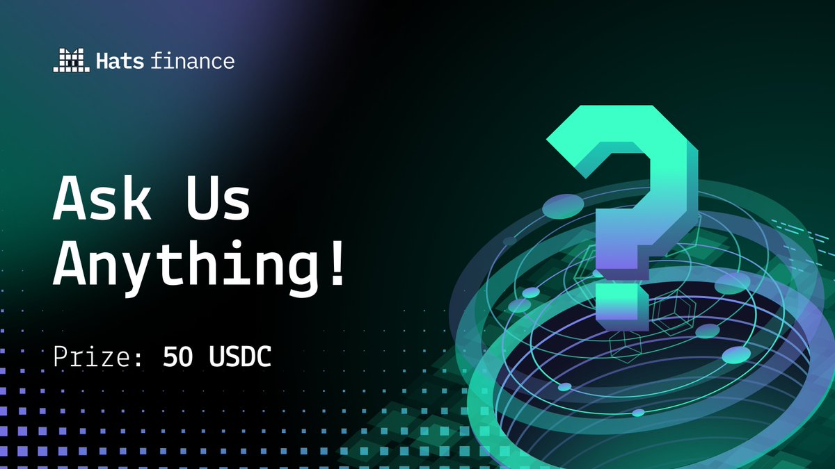 HatsFinance's tweet photo. Attention Hat Hunters! We have a new round of #AMA 🎩

Curious about what we do, what plans we have for the community, or want to know more about our team?

Here is your chance to Ask Us Anything and win 50 USDC rewards by replying to this tweet 👇 https://t.co/aFLYECTPqN