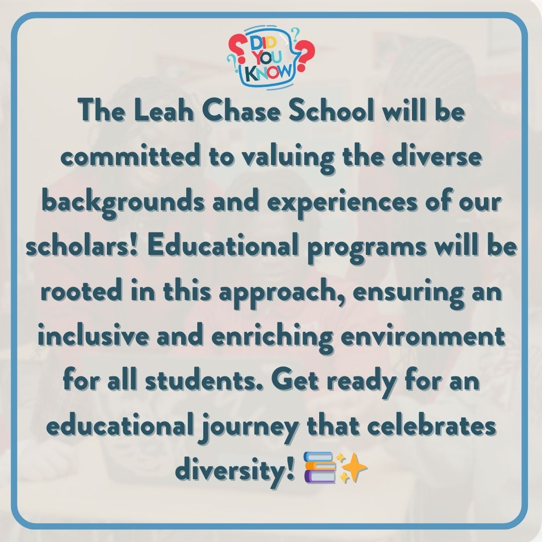 #DidYouKnow? The Leah Chase School will integrate instructional approaches that acknowledge and respect our scholars’ diversity. This goal is to create a supportive learning environment where scholars feel valued and empowered. To learn more, visit nolapublicschools.com/schools/tlc. 📚✨