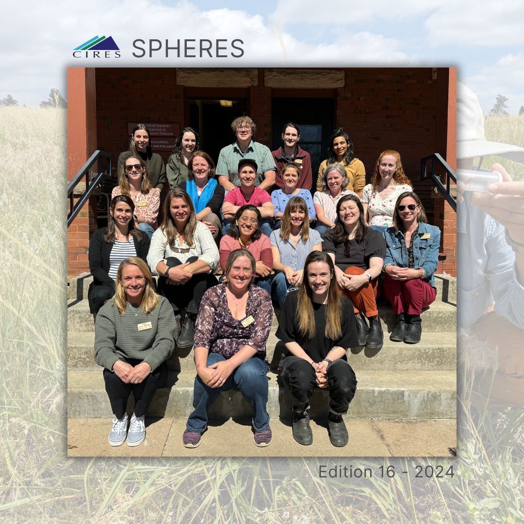 CIRESnews's tweet photo. The CIRES Center for Education, Engagement, and Evaluation @CiresCEEE inspires curiosity, community, and action through hands-on lessons and award-winning programs and by supporting climate mental health. Read more in 2024 Spheres: https://t.co/anK1Ml27rD https://t.co/dfXMmRUvAp