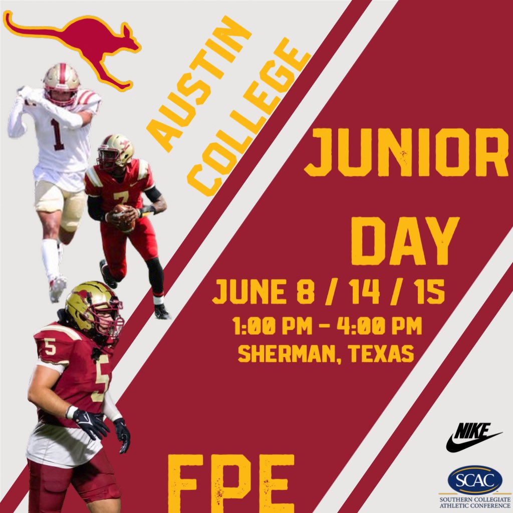 Thank you for the invite to Austin College Jr Day @CoachBennetNew @SR_scouting @Prep2Play