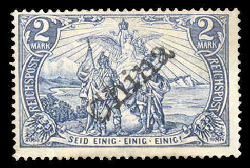 Al Kugel (June 18-19) Auction Highlight - Lot 3279 GERMAN POST OFFICES IN CHINA Tientsin Issue 1901 2m dark blue, handstamped 'China'. A tremendous rarity, listed but unpriced in Michel cherrystoneauctions.com