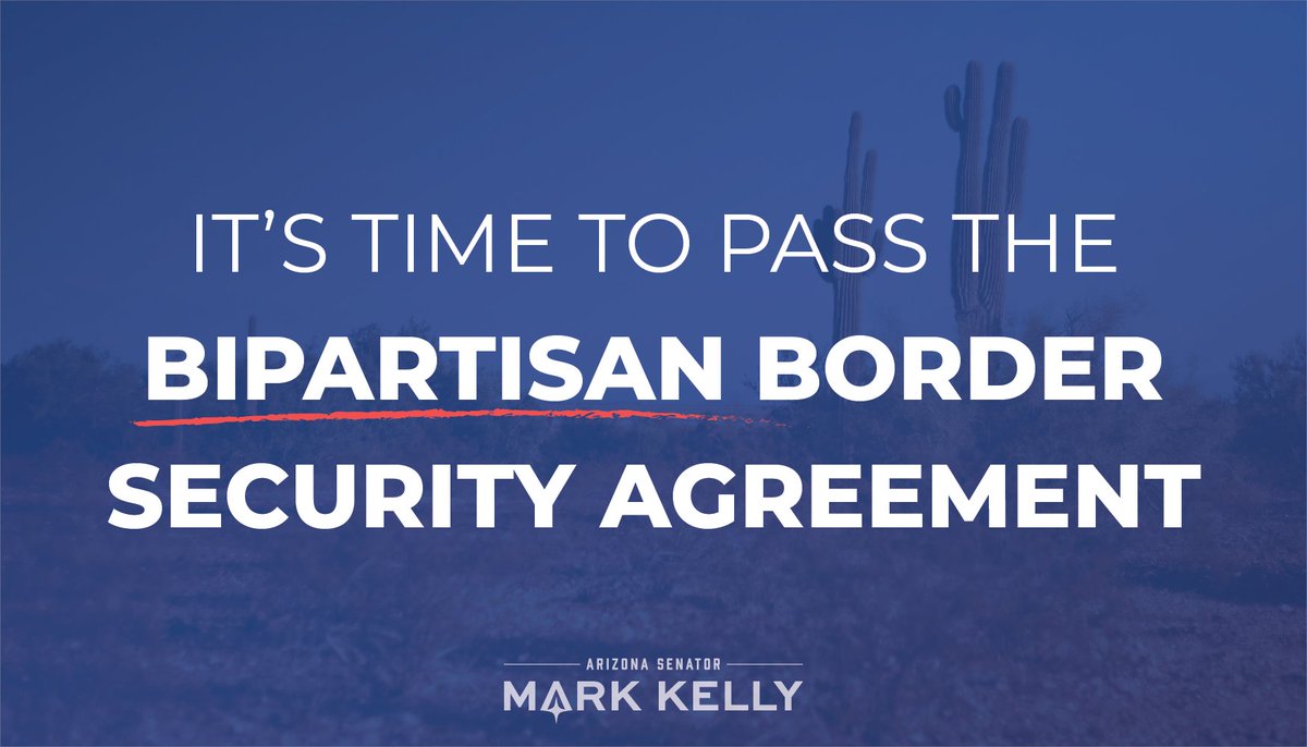The bipartisan border security agreement would give Border Patrol the strongest set of tools and resources it has ever had to respond to the humanitarian crisis at the southern border. We can't let politics get in the way of passing it.