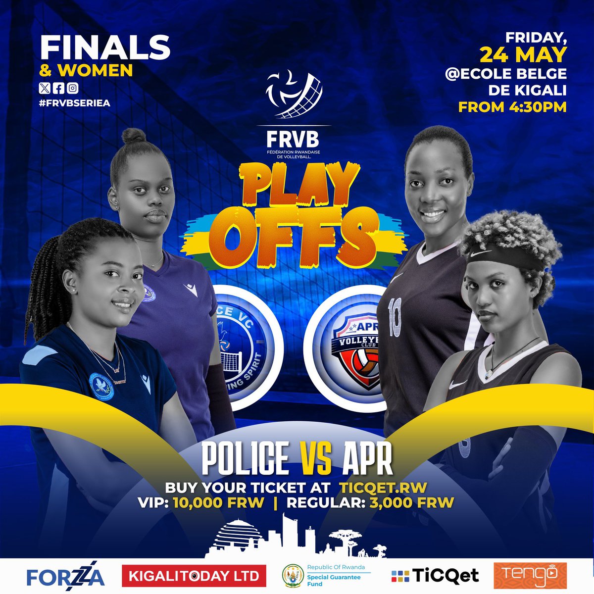 Please don’t plan to miss the finals 

On this Friday 24th -25th May at Ecole Belge de Kigali (Gisozi) 

#rwandavolleyball

APR WILL DO IT? or It’s time for KEPLER??

What about POLICE WVC ?