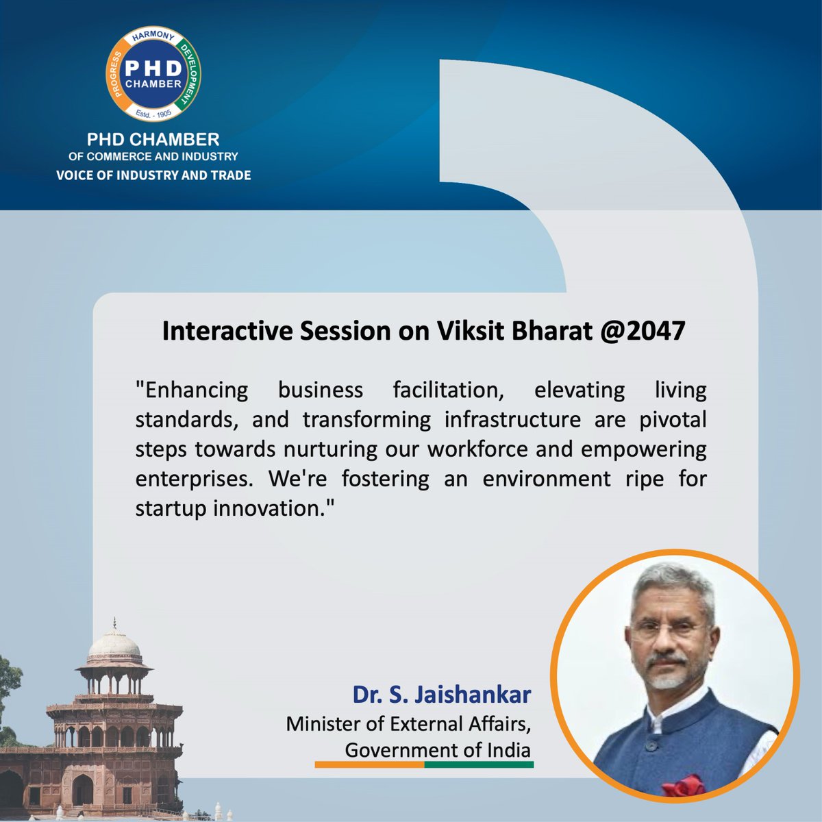 Dive into the visionary insights of S. Jaishankar, India's Minister of External Affairs, as he paints a roadmap for a flourishing India in 2047. Explore the wisdom and foresight shared at the interactive session on Viksit Bharat @2047 through his compelling quotes.