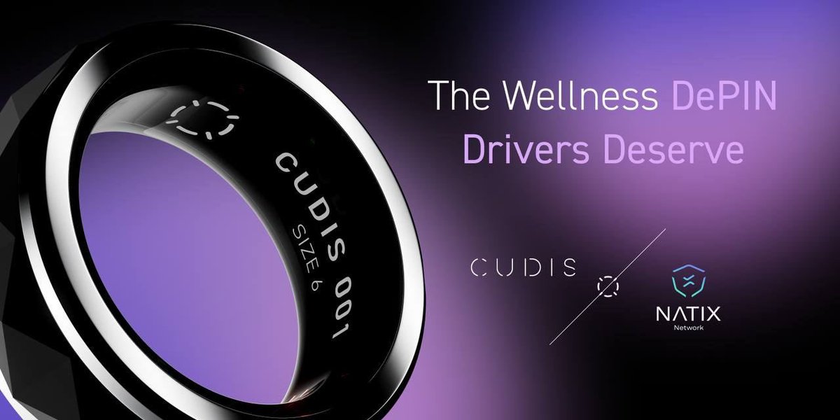 CudisWellness's tweet photo. CUDIS and @NATIXNetwork, two pioneers in DePIN, are joining forces. 
 
NATIX has a huge DePIN and driver community with 100k+ members. We sincerely believe that it is important to empower DePIN drivers and prioritize their well-being with the latest technology has to offer.  
 
With NATIX's expansive mapping network, the CUDIS community can explore new opportunities to maximize their experience and enjoy rewards like never before.  
 
Download the NATIX Drive& app, register with code “cudis”, and kick off your ride with 700 NATIX points. 
 
Get ready to put on a ring, jump in a car, and start your journey!