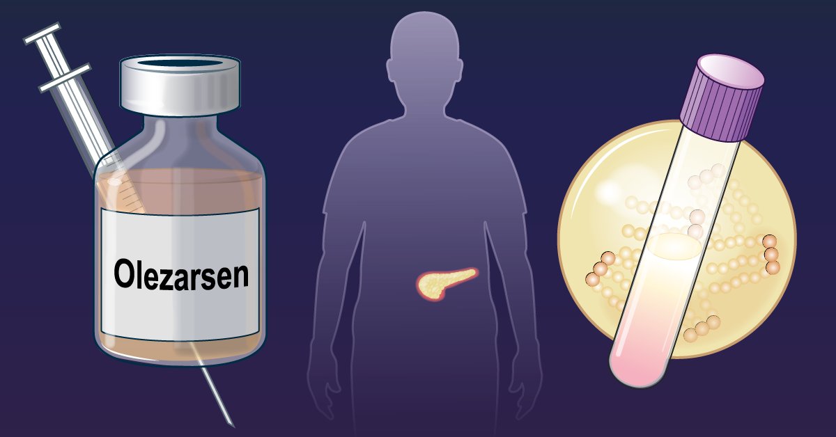 Familial chylomicronemia syndrome, an inherited form of severe hypertriglyceridemia, does not respond well to conventional lipid-lowering drugs. Research findings on olezarsen, an investigational antisense therapy, are summarized in a new Quick Take video. nej.md/4bnDuJT