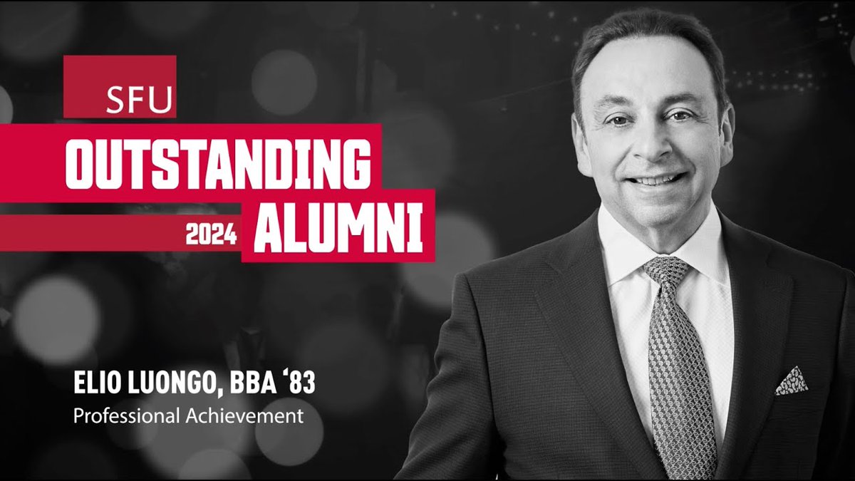 Elio Luongo is an esteemed CEO, international board director, and advisor dedicated to creating opportunities for Canadians and improving equity in the boardroom Elio was recognized with an #SFU Outstanding Alumni Award last month. Learn more about Elio! ow.ly/CIoI50RQ8g7