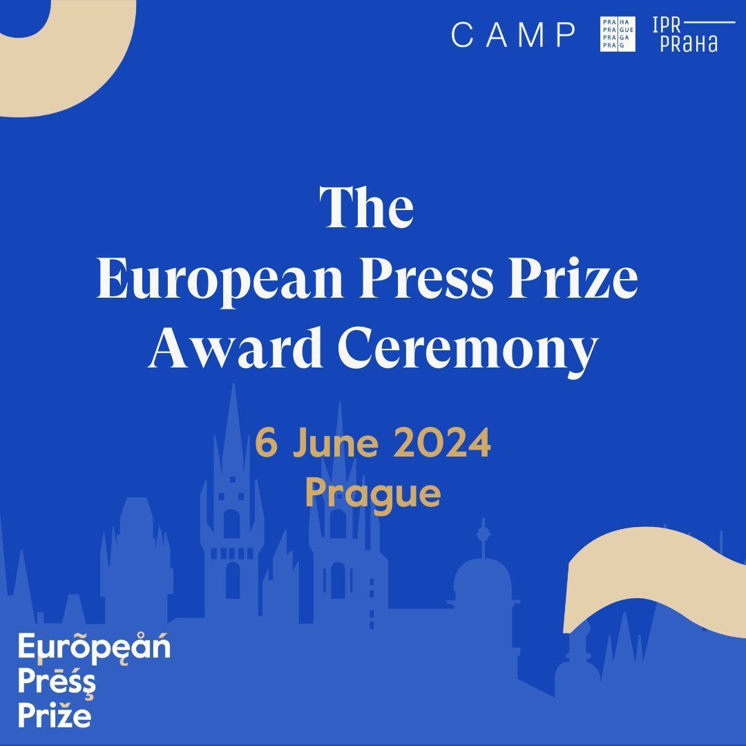 On June 6th, we will announce the Winners and Runners-Up of the European Press Prize 2024 at our Award Ceremony in Prague! ✨ We look forward to a festive and inspiring evening to celebrate our Laureates and excellence in European journalism. #europeanpressprize @camppraha