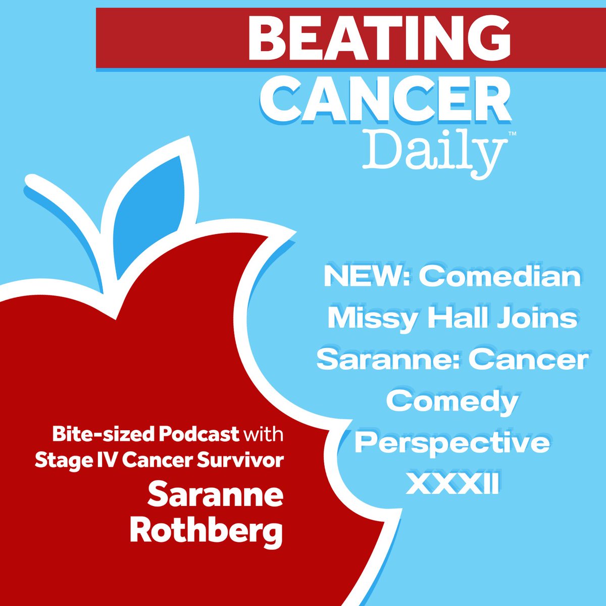 Today on #BeatingCancerDaily, NEW: Comedian Missy Hall Joins Saranne: Cancer Comedy Perspective  XXXII
Listen wherever you listen to podcasts. 
ComedyCures.org

#ComedyCures #LaughDaily #InstaLaugh #laughtherapy #NonProfit #nonprofitlife #standupcomedian #survivor