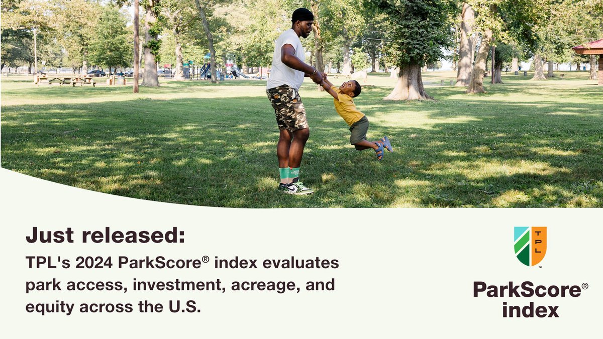 ArlingtonParks's tweet image. @tpl_org  just released its 2024 ParkScore® index—it maps park access, investment, acreage, and equity across the 100 most populous U.S. cities. #ArlingtonTX jumped into the top 50 in this year&apos;s rankings. Read More: tpl.org/parkscore #TPLparkscore