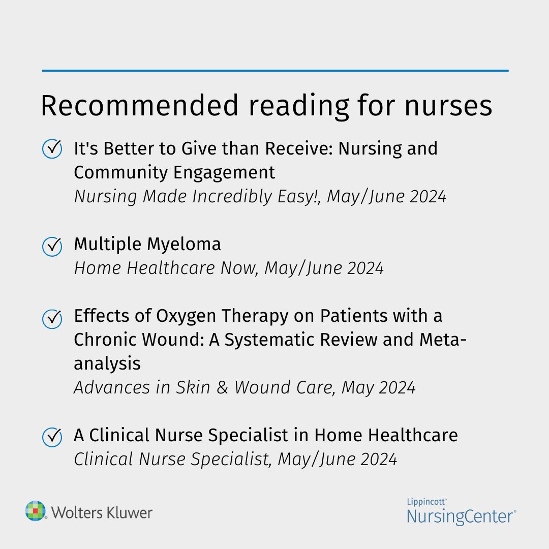 Recommended Reading for #Nurses! 
Click here: ow.ly/K9kE50RP1TR

#NursingResources