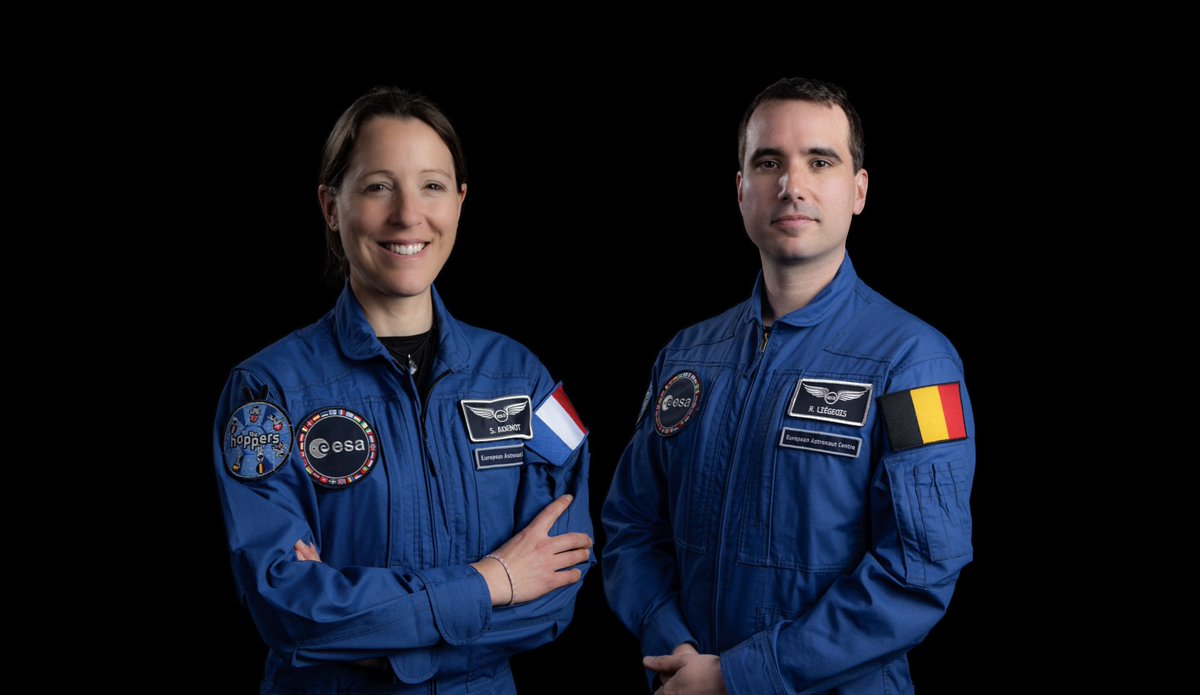 CiteEspace's tweet photo. L’#ESA a annoncé que Sophie #Adenot et Raphaël Liégeois seront les premiers de leur promotion 2022 à accomplir des missions de longue durée à bord de l'ISS.
Notre article avec une vidéo où les deux #astronautes s'expriment.
https://t.co/La50uL13lf https://t.co/CiSI36CyVZ