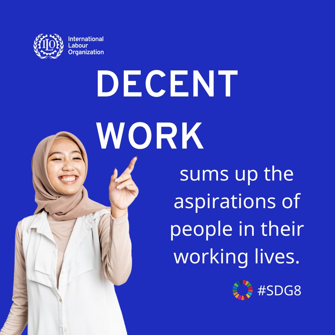 Decent work is essential for a thriving society. It provides dignity, fair wages, and safe conditions for workers. 🤝 #SDG8 #GlobalGoals