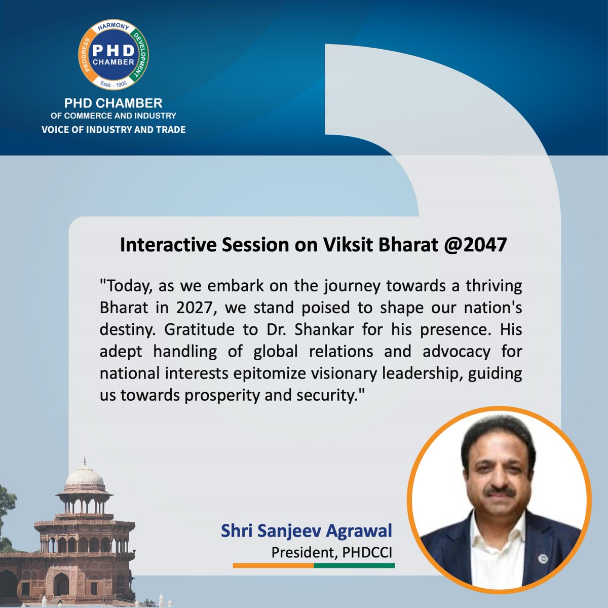 Unlock the future with Shri Sanjeev Agrawal, President of PHDCCI, as he illuminates the path to a developed India in 2047. #phdcci #ministry #externalaffairs #interaction