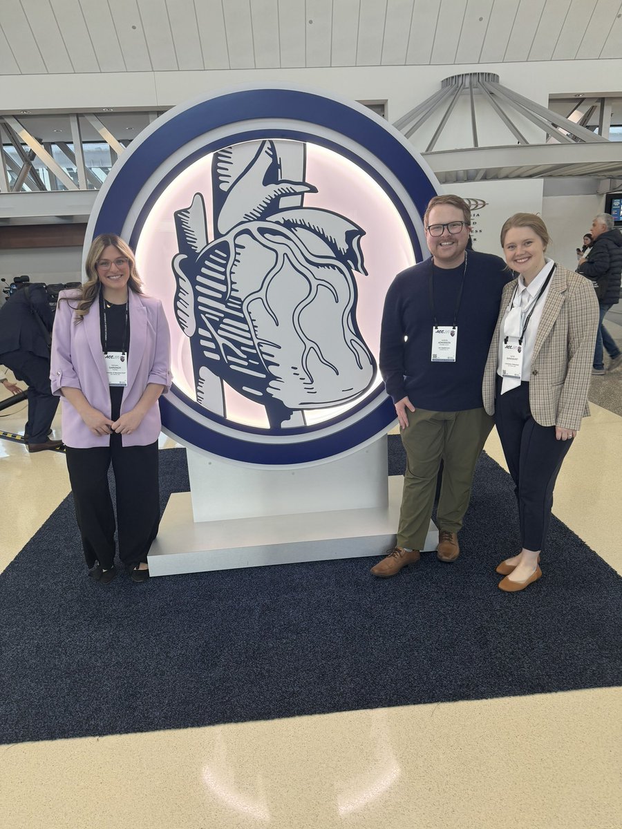 Our PGY-2 Cardiology Residents Dr. Tiffany Gardner and Dr. Katie Sandquist attended the American College of Cardiology Conference in Atlanta, GA and met up with our previous PGY-2 Cardiology Resident Dr. Aaron Adkisson! 🫀 <a href="/Tiffmgardner_/">Tiffany Gardner, PharmD</a> <a href="/Lidokate/">Katie Sandquist</a> <a href="/AaronBAdkisson/">Aaron B. Adkisson, PharmD, BCCP</a>