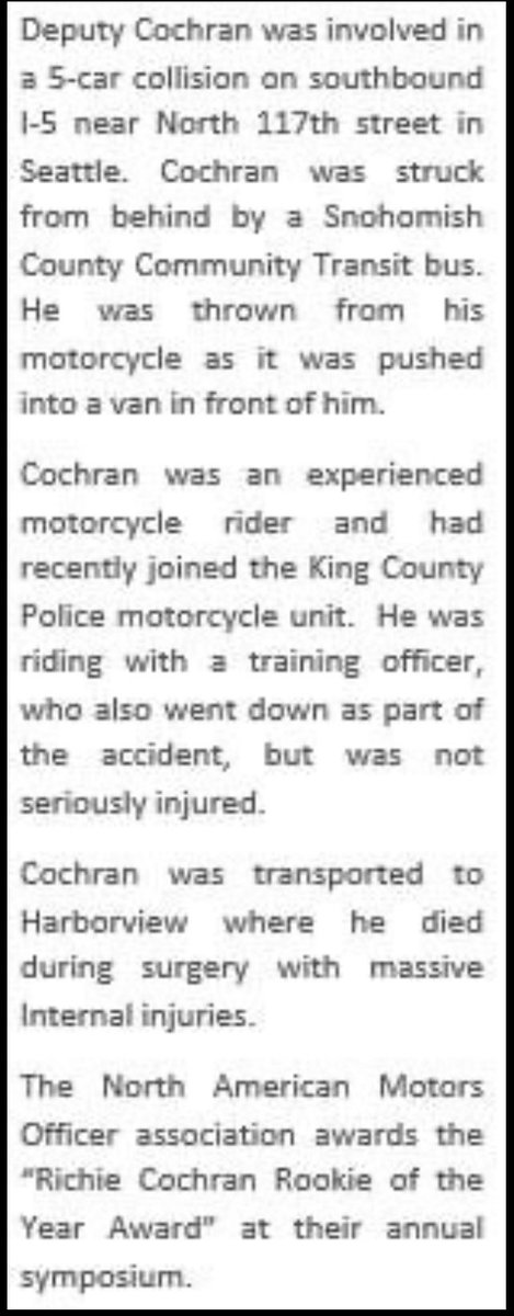 Washington State EOW 05/22

Please join us as we honor our fallen.

05/22/1927: Sheriff Lester Wood, <a href="/ClarkCoSheriff/">Clark Co Wa. Sheriff</a> (near Yacolt)
05/22/1991: Deputy Richard Cochran, <a href="/KingCoSheriff/">KingCoSheriff</a> 

Sheriff Wood: historylink.org/File/8116

Deputy Cochran: facebook.com/KingCountySher…