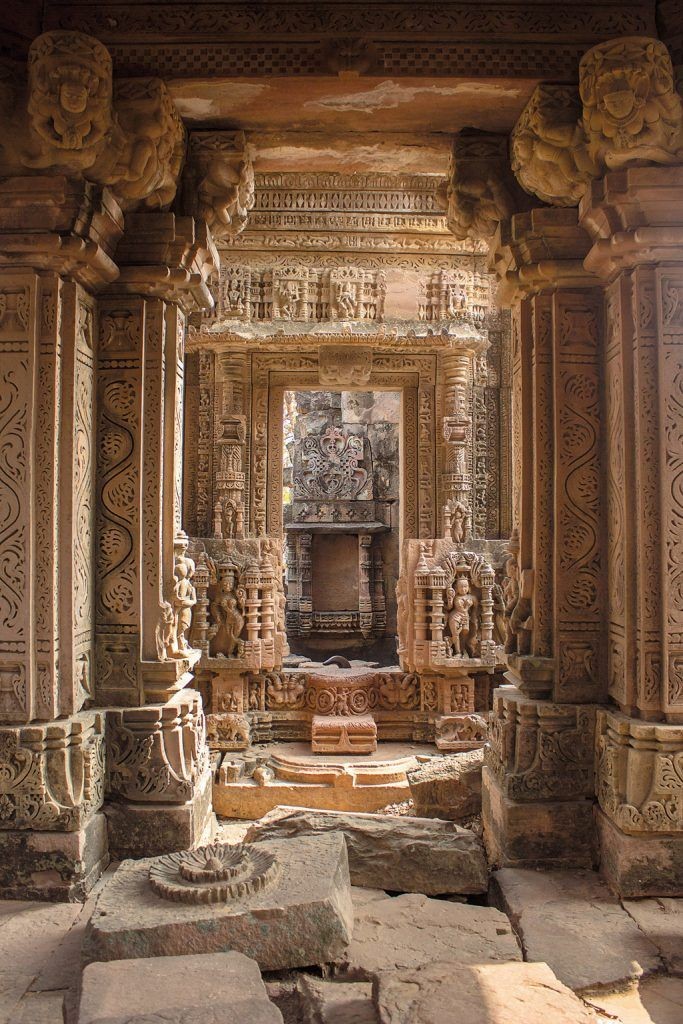 Inside Khajuraho Temple, Madhya Pradesh.