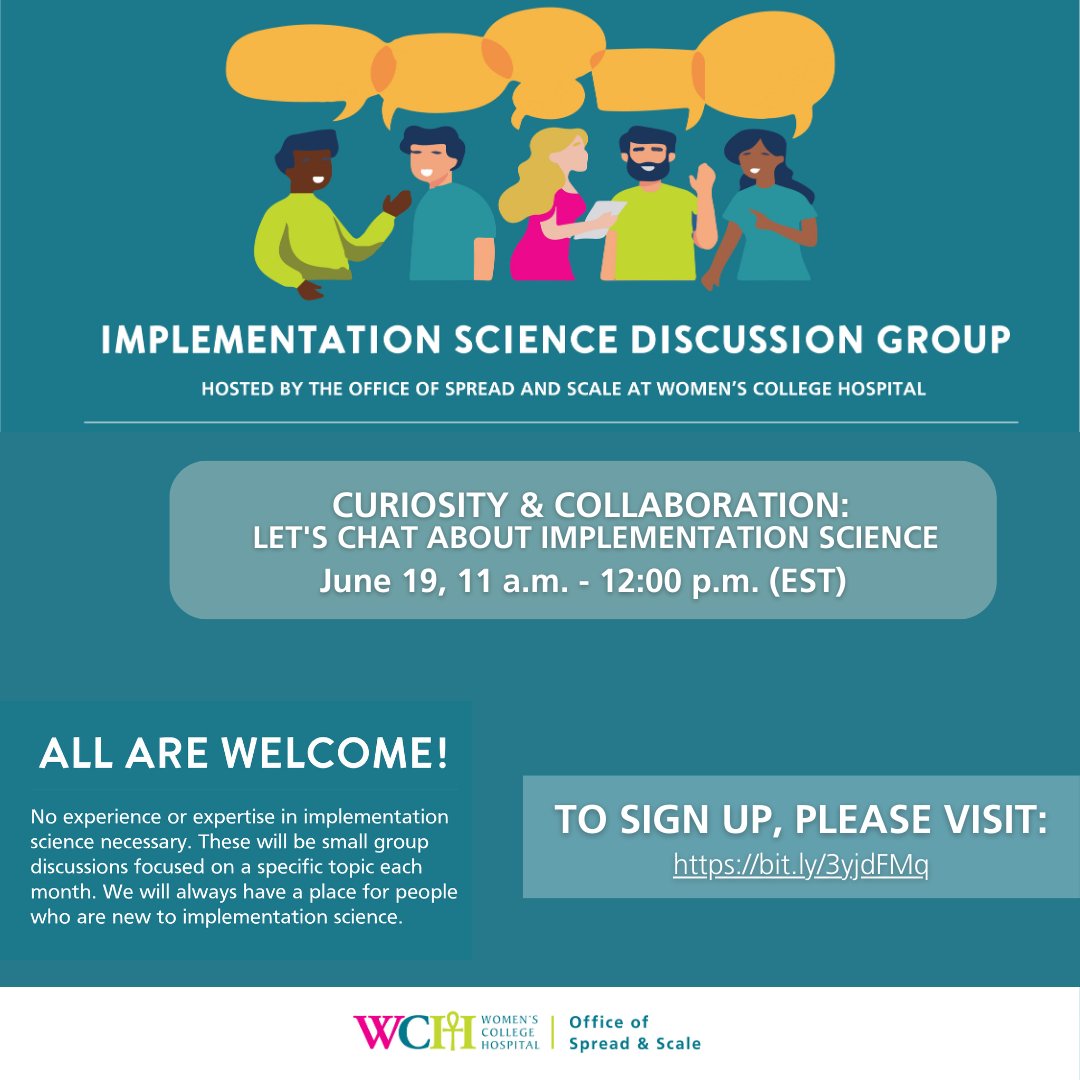 On June 19, join the Office of Spread and Scale to learn more about #ImplementationScience. This discussion fosters sharing, questioning and collaboration for all levels. You're both audience and speaker for this session!

Register &amp; more details: loom.ly/zlr2Z30 (1/2)