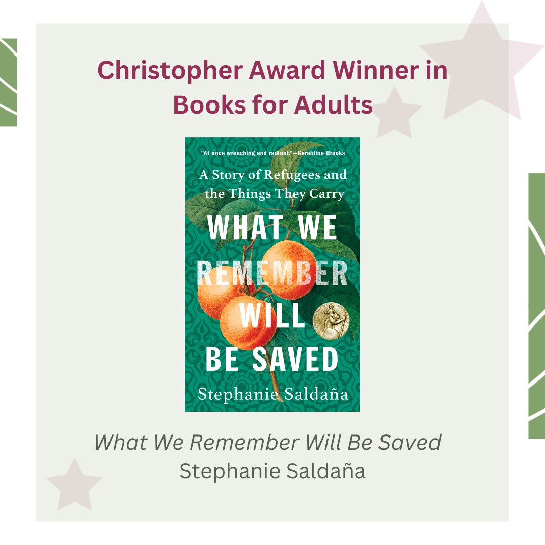 We are thrilled to share that What We Remember Will Be Saved by Stephanie Saldaña is the Christopher (@ChristophersInc) Award Winner in Books for Adults. Congratulations, @StephCSaldana!

Learn more about What We Remember Will Be Saved: hubs.li/Q02x6YVD0
