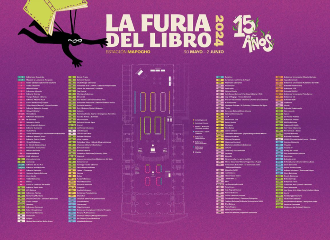 En nuestra página web podrás ver el mapa de las +270 editoriales que estarán en La Furia desde el 30 de mayo al 02 de junio ❤️‍🔥 lafuriadellibro.com/mapa-editorial…