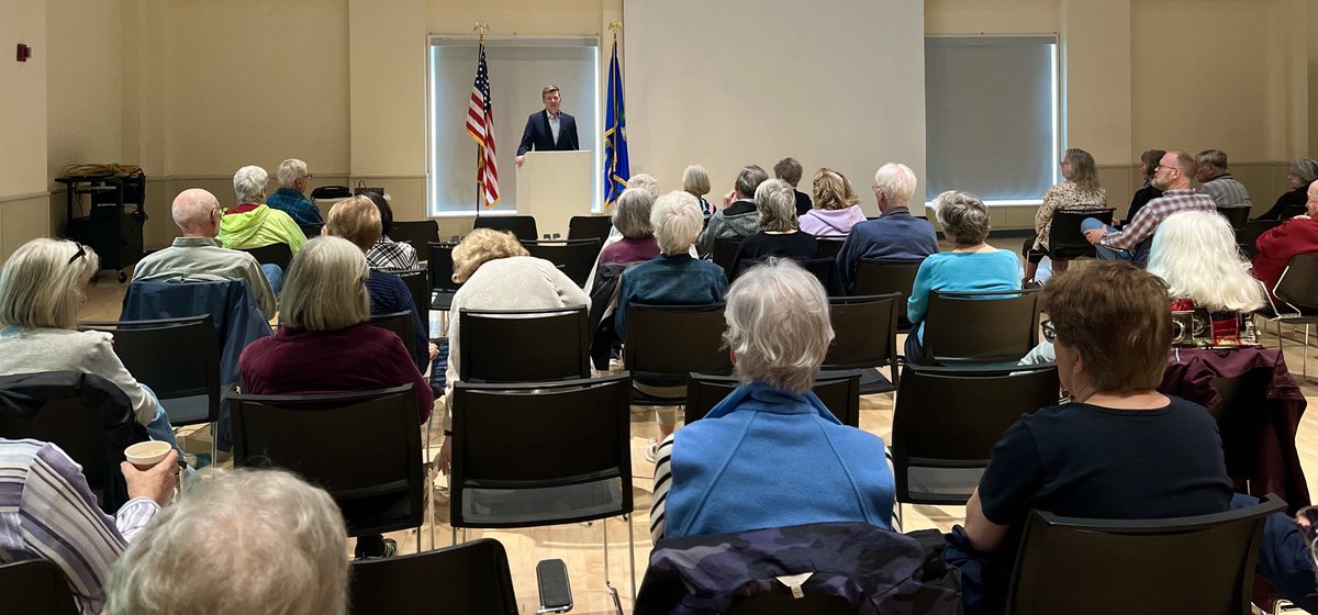 Great to be “home” with many friends and neighbors at Shoreline Adult Education talking about the Comptroller’s office and Connecticut’s finances.