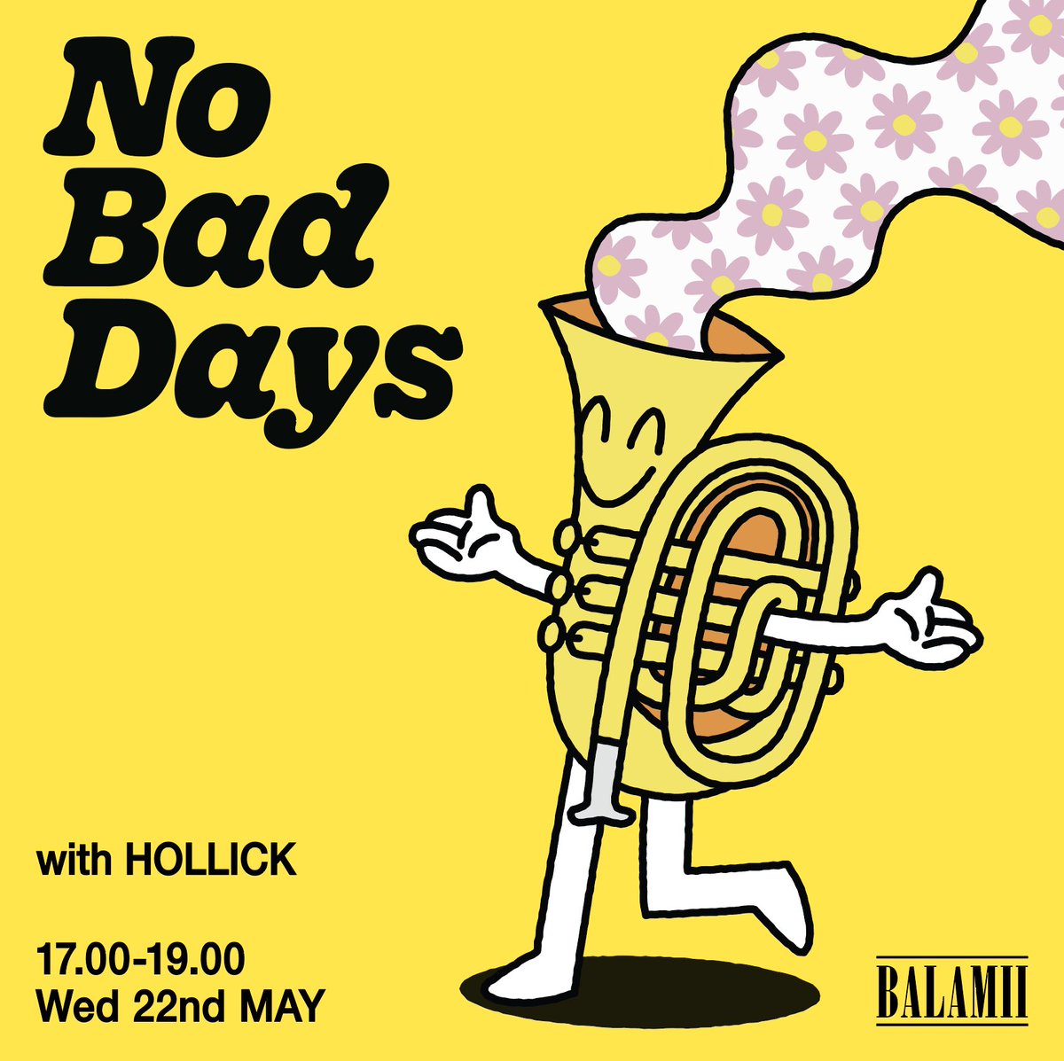 Live now with the <a href="/nobaddays_dance/">No Bad Days</a> radio show on <a href="/balamii/">Balamii</a>. Scuzzy Balearic, Wiggly Dance Muzak, Japanese Dub &amp; more! It’s all on the menu.

Here: balamii.com