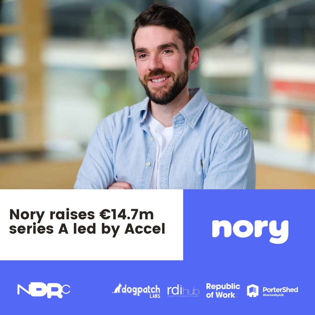 Exciting news that @asknory , an @NDRC_hq  alumn raised a €14.7m series A, led by @Accel with  @CavalryVC ,@CircleRockVC, @samaipatavc & @TriplePointCap 
@tech_eu  
lnkd.in/eijb7QQD

#TechNews
#FundingNews
@dogpatchlabs I @portershed  I @RDIhubIreland  I @republicofwork