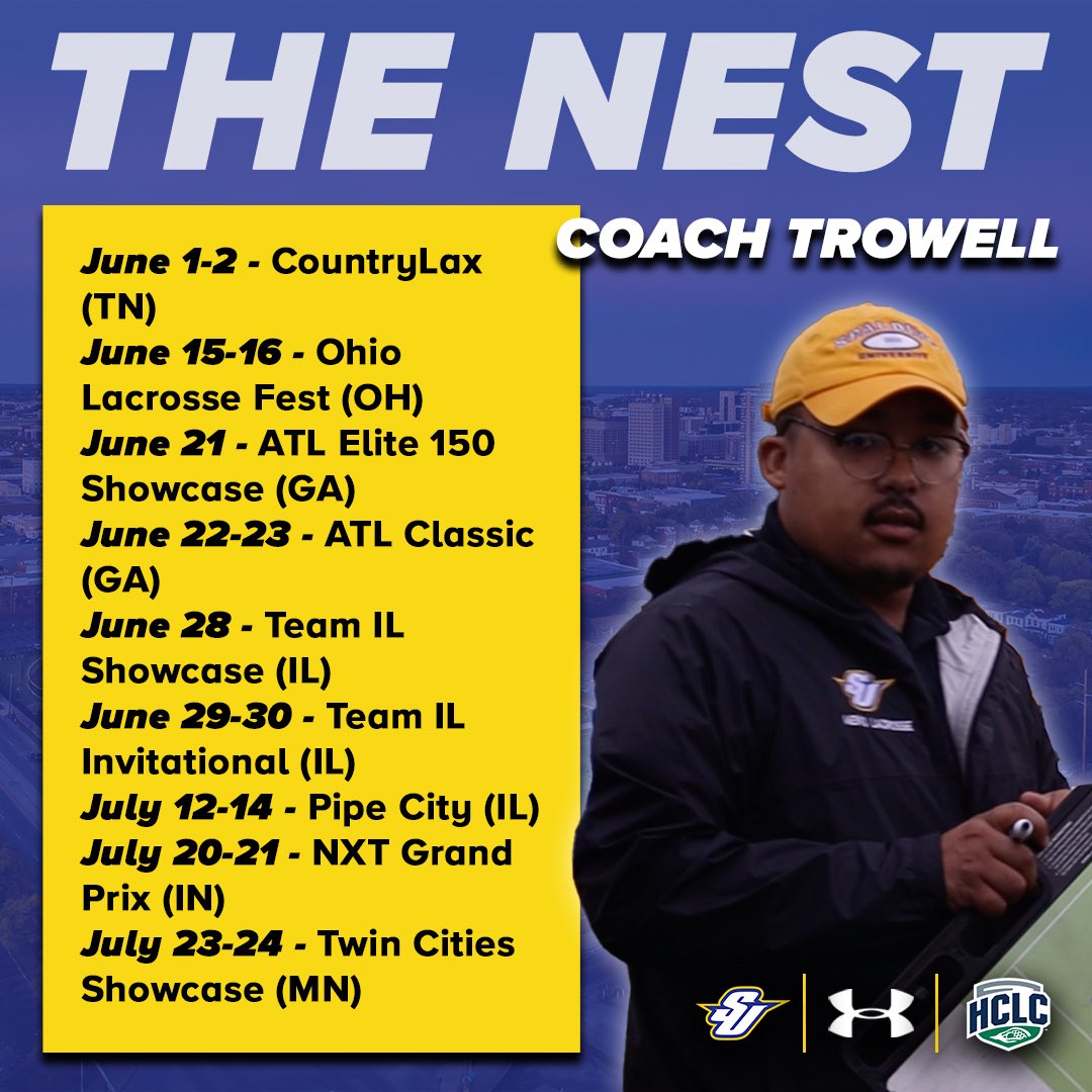 Coach O and Coach Trowell are hitting the road HARD this summer looking for future Golden Eagles! Where will YOU be?
#spaldingmenslacrosse
#lacrosseinlouisville
#collegelacrosse
#ncaad3
#recruiting
#skoeags