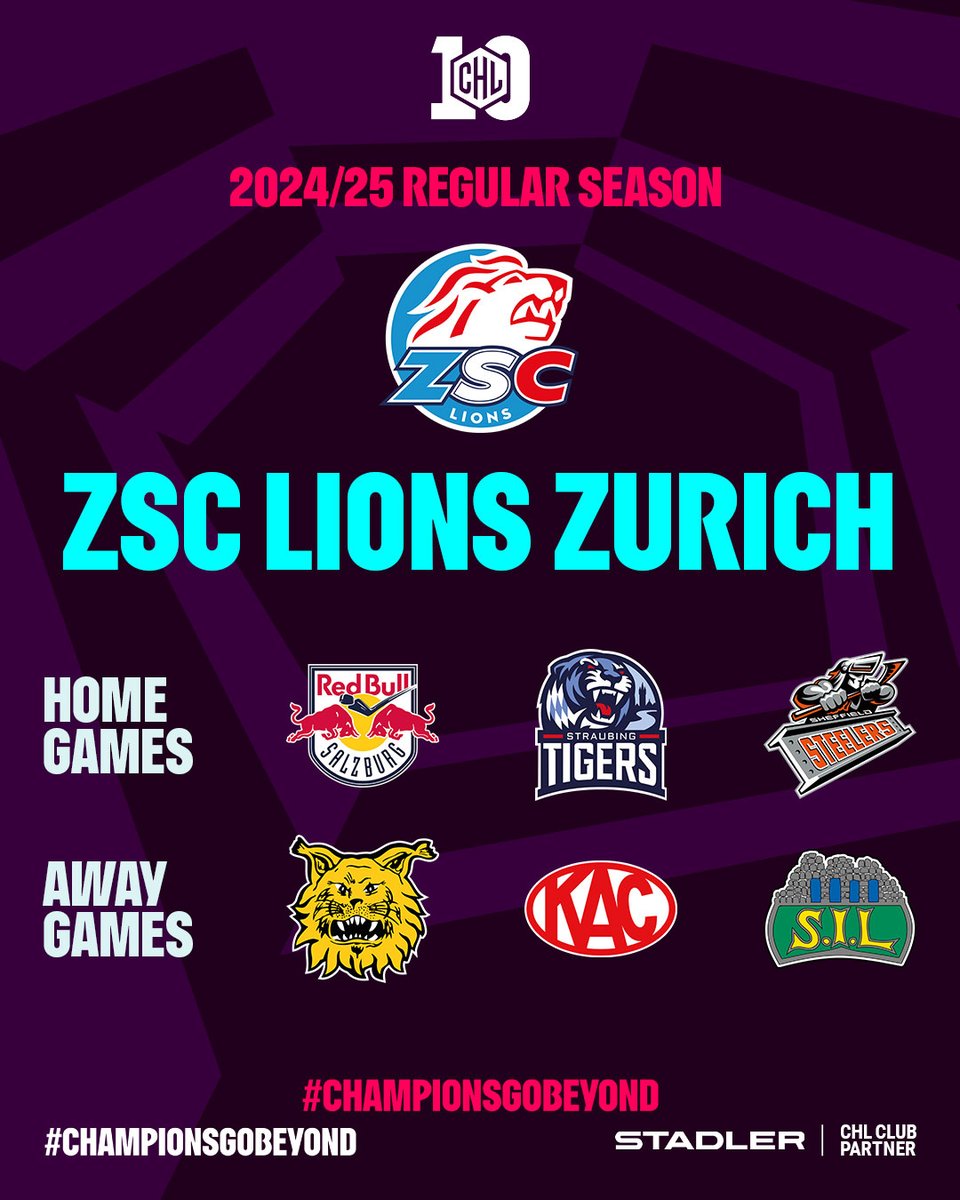 Die Gegner in der Champions Hockey League sind bekannt 🤩 Die ZSC Lions haben sich als Qualifikationssieger der National League bekanntlich für die Champions Hockey League-Saison 2024/25 qualifiziert. An der heutigen Auslosung ist bekanntgeworden, auf wen sie in der Gruppenphase