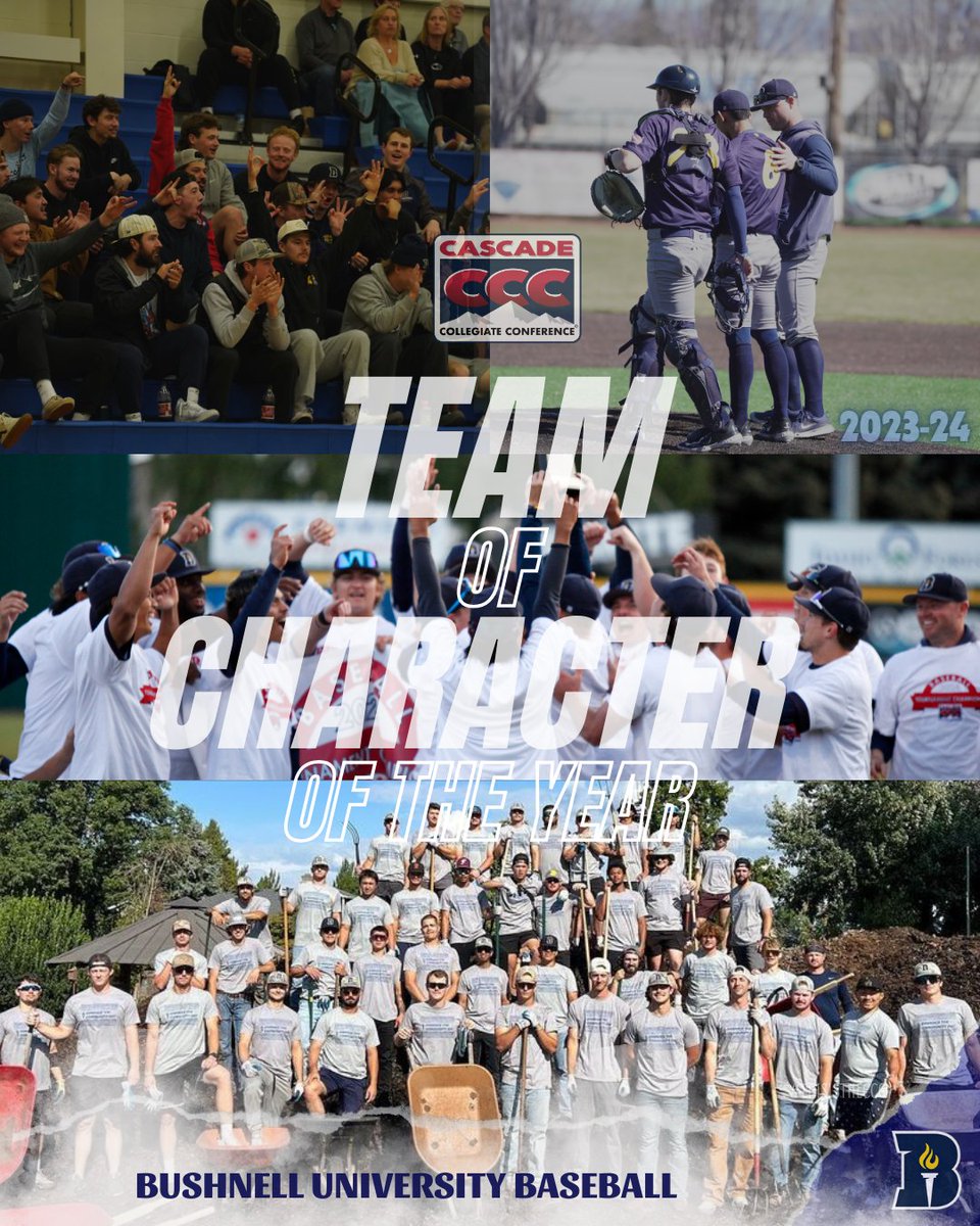 Congratulations to <a href="/bushnellbeacons/">Bushnell University Athletics</a>’ Baseball on earning the CCC Team of Character/Sportsmanship Award! #ThisIsTheCCC