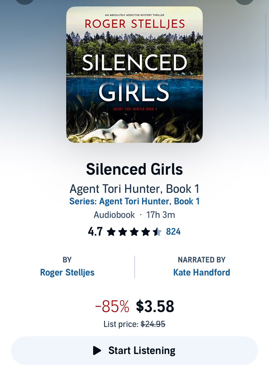 Did anyone else see this? My 🎧audiobook is $3.58/USD?!?! Download the free ebook first on Amazon and add an audiobook with Audible narration. Run! 🏃‍♀️ @bookouture