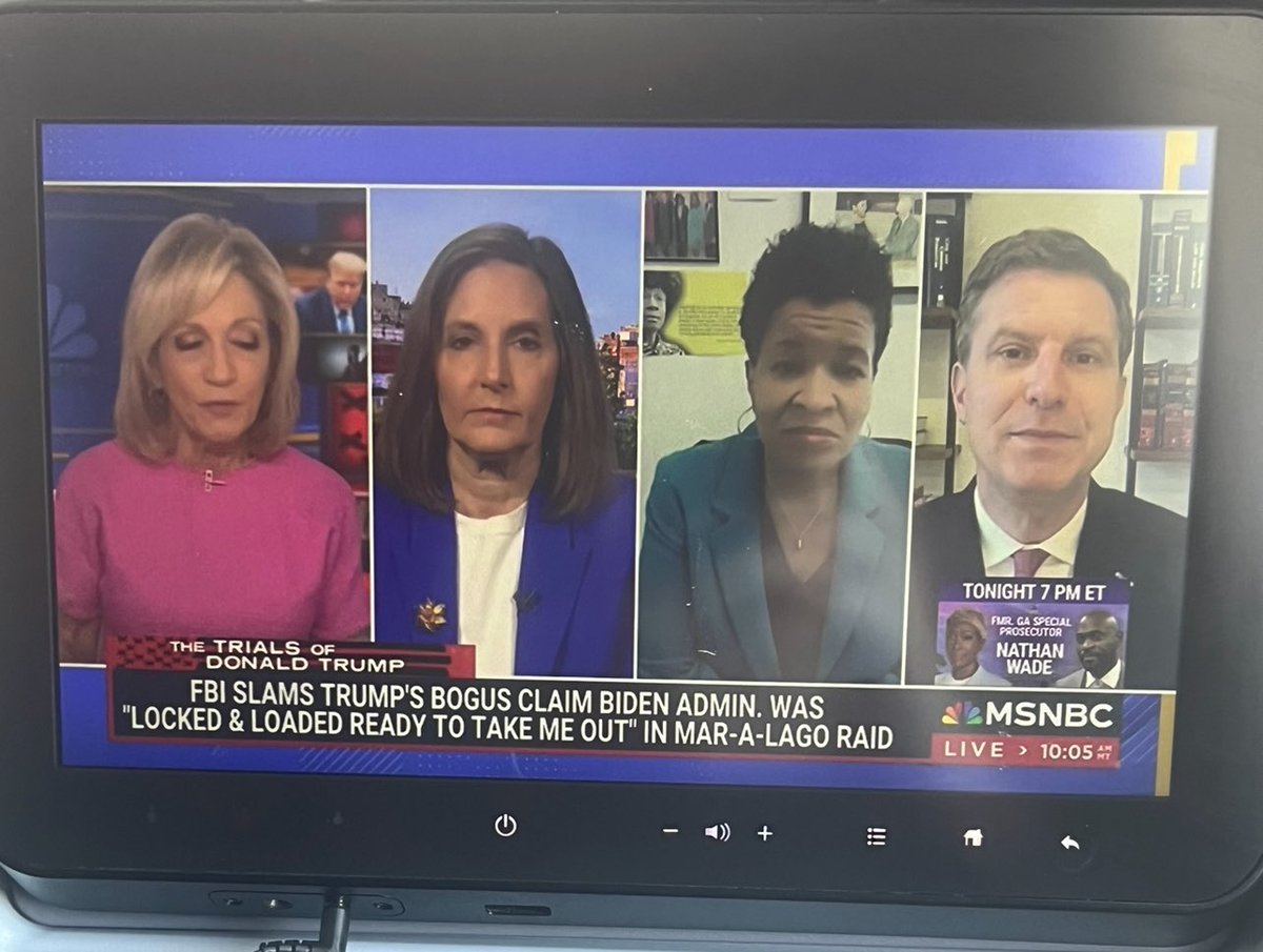 I never watch this crap — only see excerpts on social media — but I’m on a plane channel flipping and saw the start of Andrea Mitchell’s MSNBC show. It started with Trump trials, of course, and everyone sounds like prosecutors — zero dissent. Who would want to be fed this???