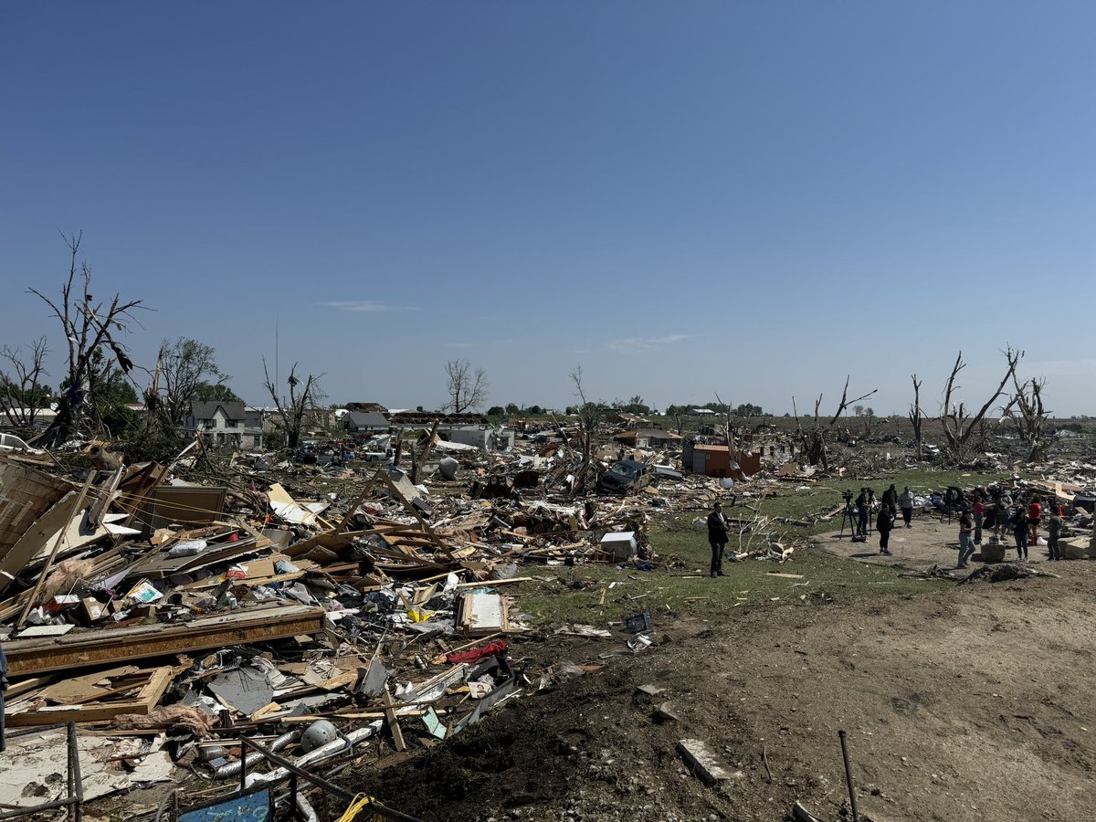 meghankmac's tweet photo. Getting an up-close look at the extent of the damage here in #Greenfield after a violent tornado ripped through this small Iowa town. 

I’ve never seen anything like this. Truly heartbreaking. @weareiowa5news #iawx https://t.co/5y1F3PTkqP
