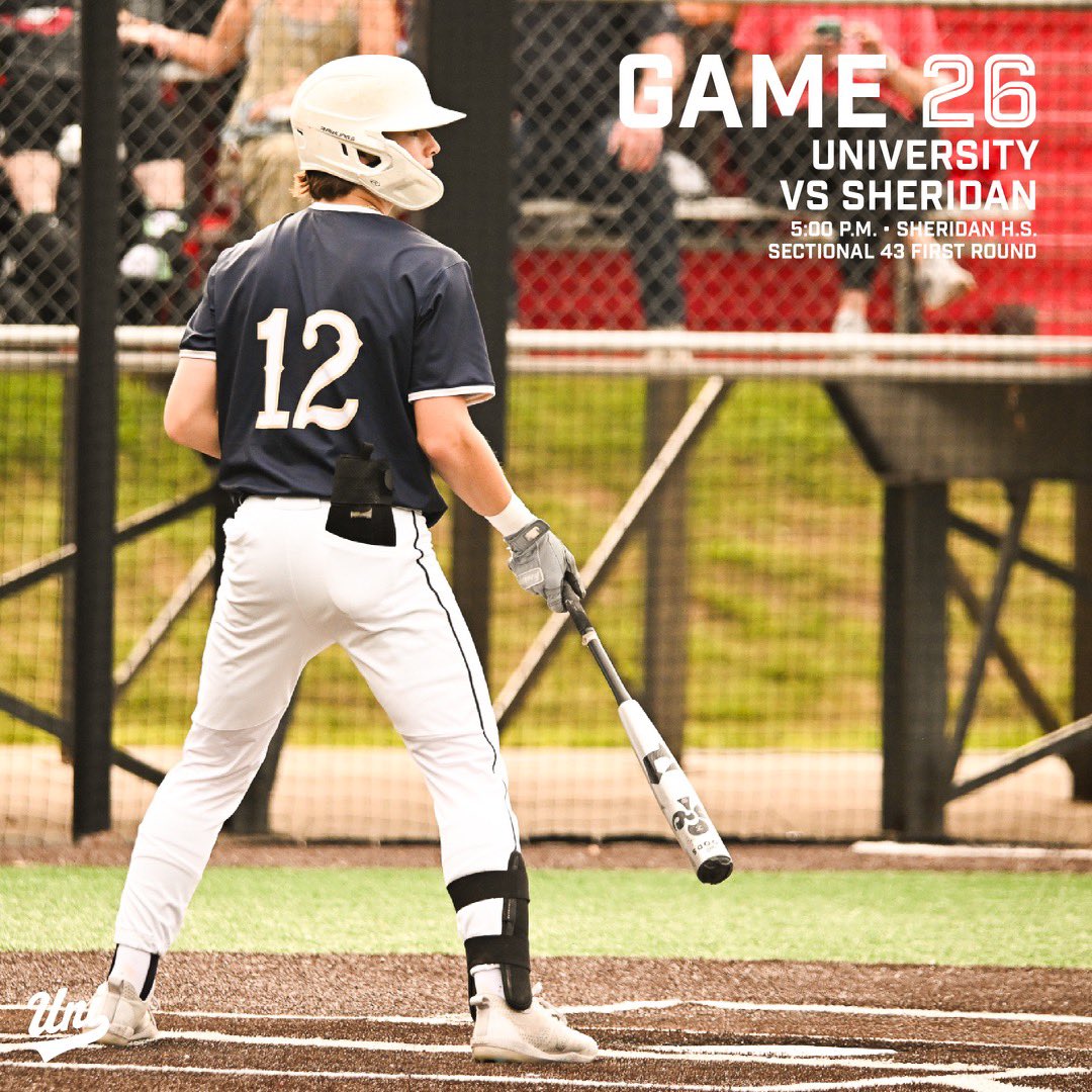 🚨GAMEDAY ALERT🚨 We start the 2️⃣0️⃣2️⃣4️⃣ @IHSAA1 State Tournament today‼️ Sectional 4️⃣3️⃣ 🆚 @SHSbaseba11 ⏰ 5 PM 📍 Sheridan HS 🌡️ 82° ☀️ #TheU @PrepBaseballIN @IHSBCA @THEAkeemGlaspie @Richie_Hall @IndianaHSBase