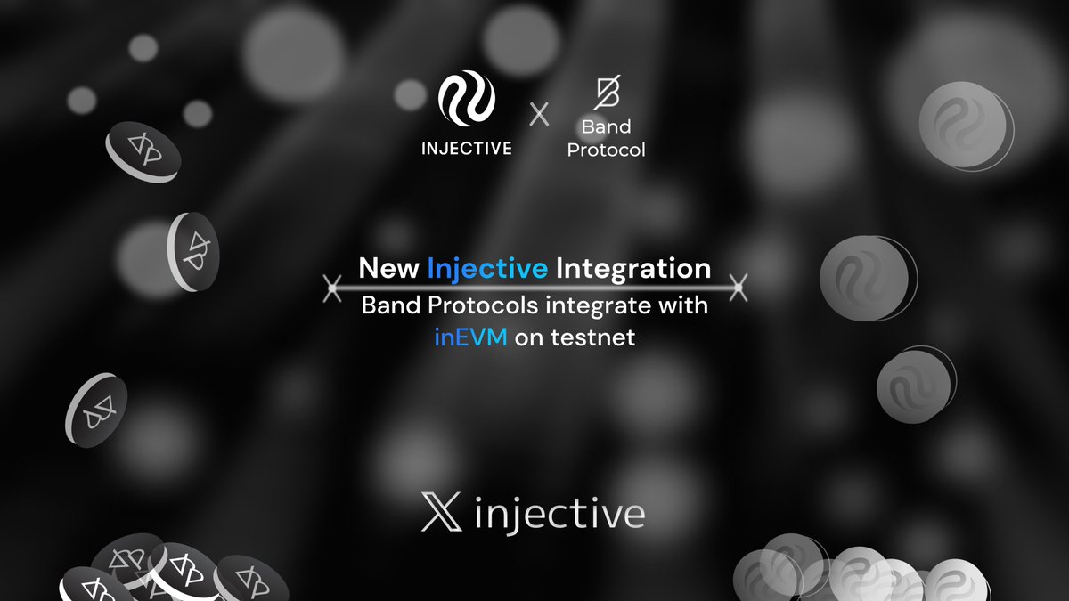 Hey there👀
🎉I'm very excited to share the news with you : @injective has a new integration with @BandProtocol!
🔗With Band Protocol’s seamless integration with
@injective's #inEVM, it now offers secure and reliable data feeds for DeFi, dApps, and protocols!