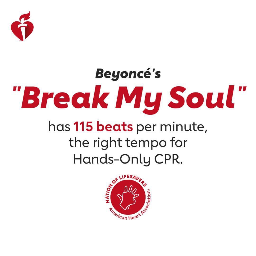 If you see a teen or adult collapse, call 911, then push hard & fast in the center of the chest. 
@Beyonce @american_heart 
#BeyHive #americanheartassociation #youwontbreakmysoul #cpr #savealife #lifeloadedscrubs