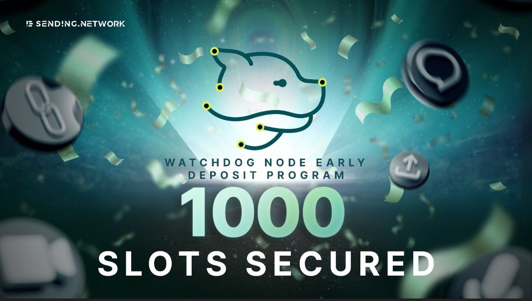 We're excited to announce that 1,000 out of 3,000 spots have been sold in our Watchdog Early Deposit Program! 🚀 Thank you for your support! 🙌 Join now: watchdog.sending.network/preorder Check out the progress here: lineascan.build/address/0x5381…