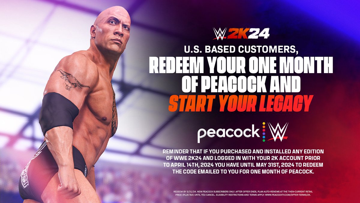 Start your legacy! Eligible purchasers can follow the instructions above to redeem their one month of @peacock TODAY!
