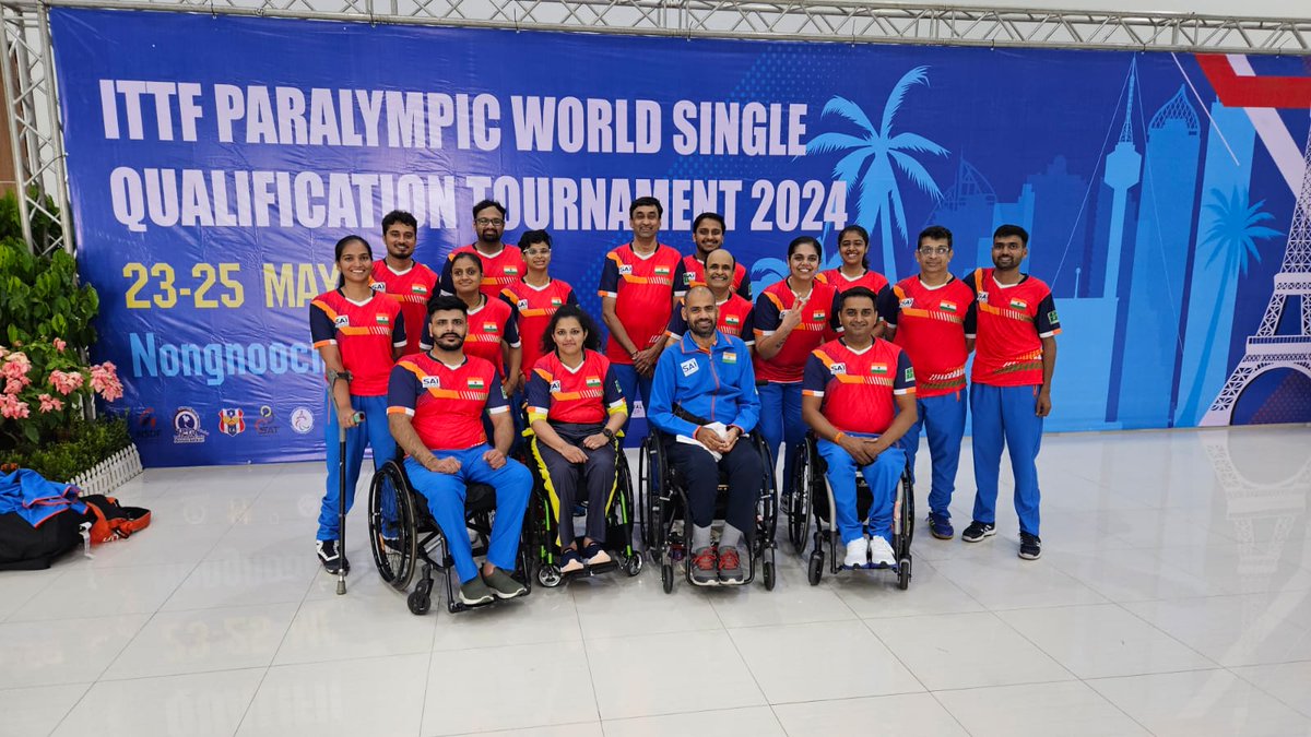 Ready for the #Paralympic World Qualifications🥳, 🇹🇭 Sending all our love and support to the 🇮🇳 Para #TableTennis team in Pattaya, 🇹🇭 as they get ready to book their ticket🎟️for #Paris2024 Express👀 Good luck champs! 💪 @ParalympicIndia