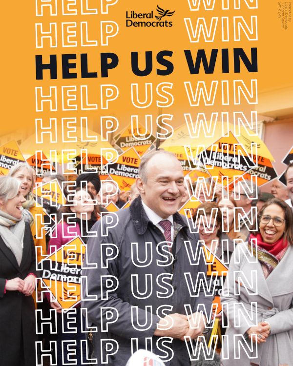 Here's three ways you can make a difference and help Liberal Democrats win right now: 🙋‍♀️ Join the Liberal Democrats: libdems.org.uk/join 💷 Donate to make our campaign a success: libdems.org.uk/donate 🔶 Become a volunteer: libdems.org.uk/volunteer