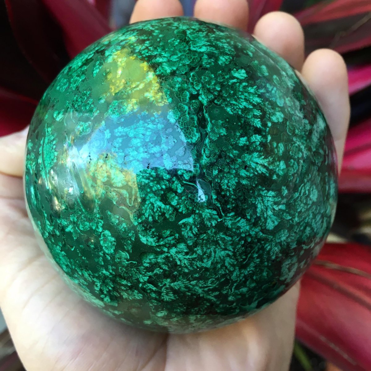 💚Stunning Malachite Crystal Sphere from the Congo⚜️ #malachite #minerals #crystals