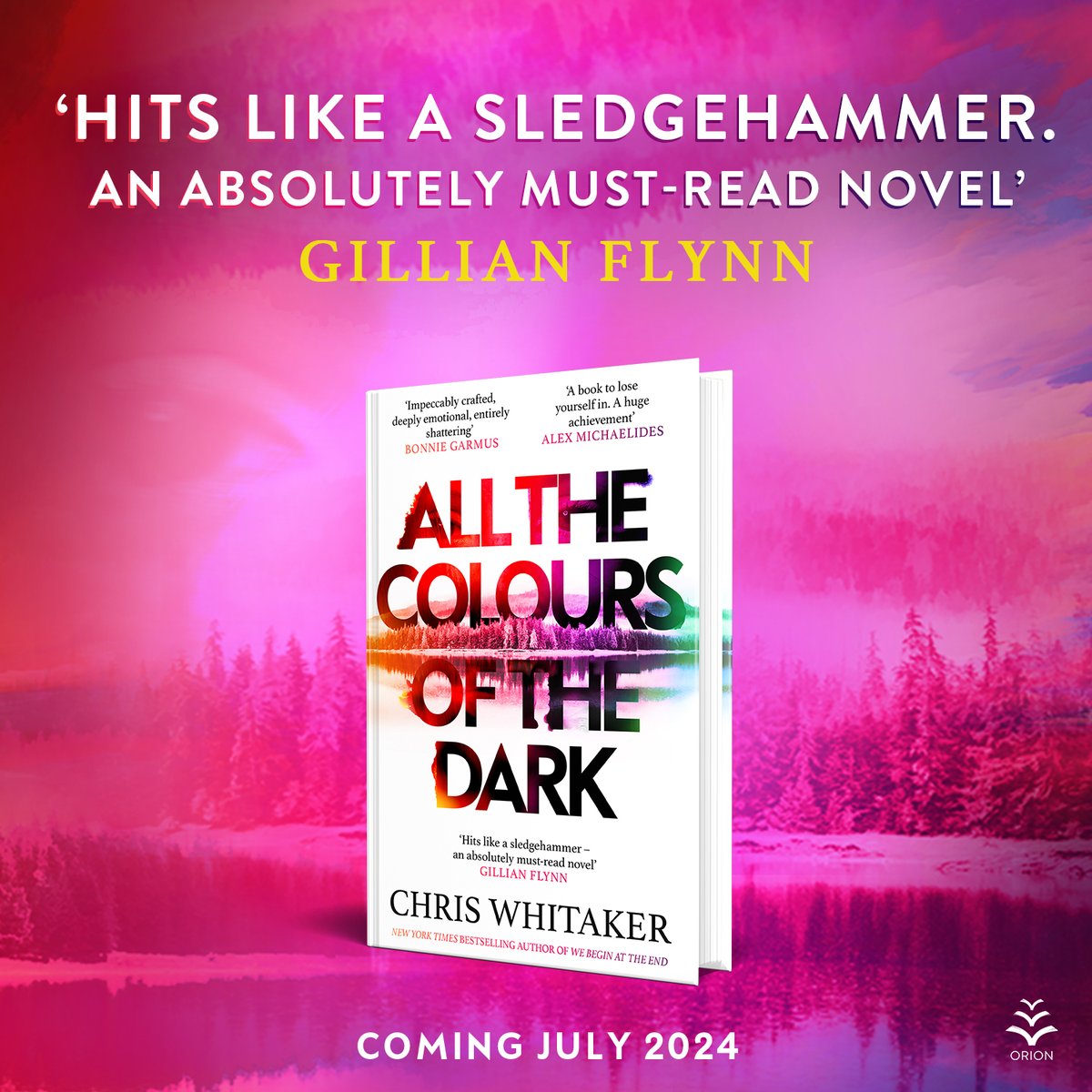 'THIS BOOK HITS LIKE A SLEDGEHAMMER' @TheGillianFlynn A sweeping story of love, loss, art and sacrifice, unfolding on a vast canvas, ALL THE COLOURS OF THE DARK (@whittyauthor) is set to be THE book of 2024 🙌