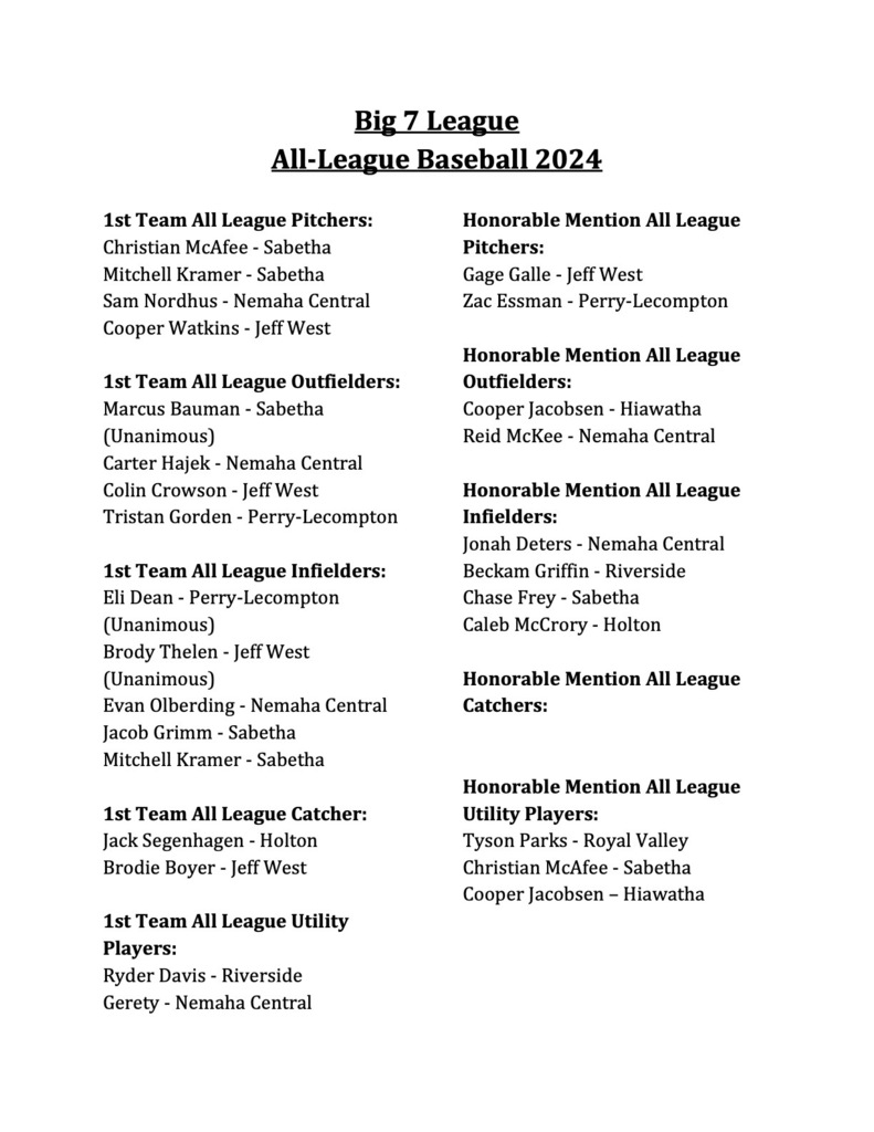 Big 7 All-League BSB 2024