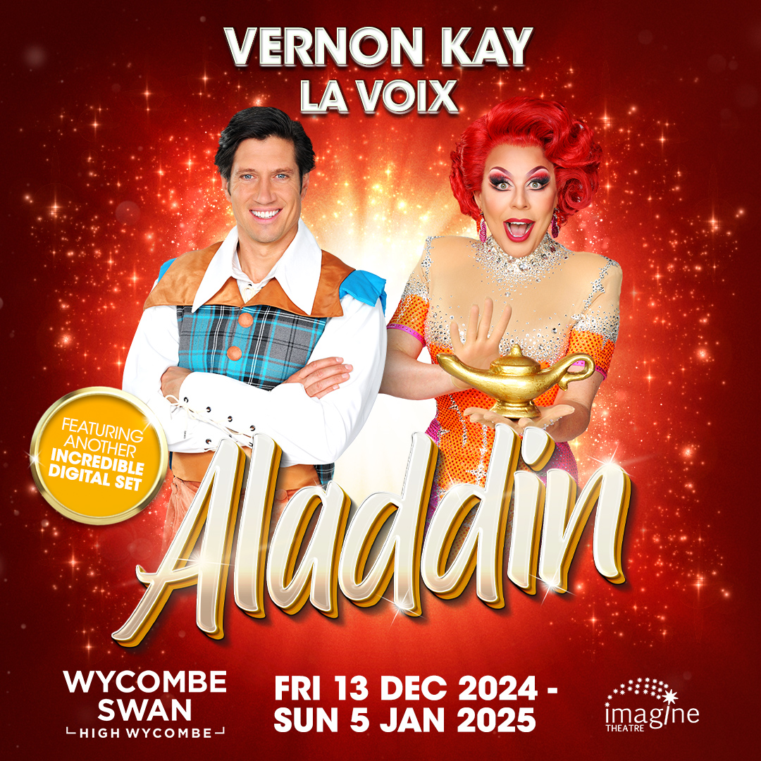 FIRST LOOK 👀 TV presenter and radio host VERNON KAY will join the hilarious LA VOIX in this year’s Pantomime, Aladdin. 

Book now to see this duo live on stage in Aladdin. 

#wycombepanto #vernonkay #lavoix #panto
 
🎟️ eu1.hubs.ly/H09f0lM0