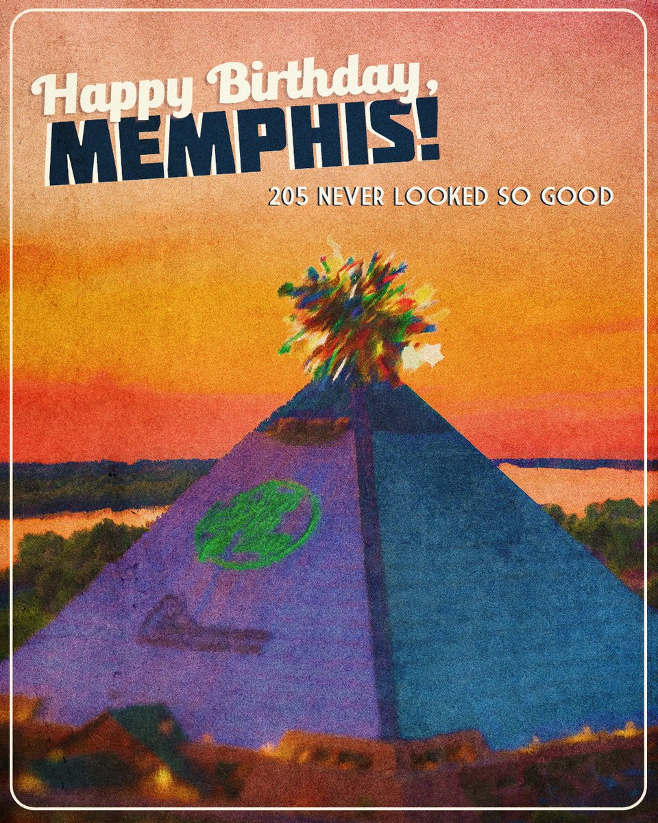 Can you believe the city of Memphis turns 205 today? The 901 is a uniquely beautiful city with vibes that no other place on this earth can match! Today, get out in the city and enjoy all it has to offer ✨ Share Memphis’ birthday card to show your love for the M' 📧 #choose901