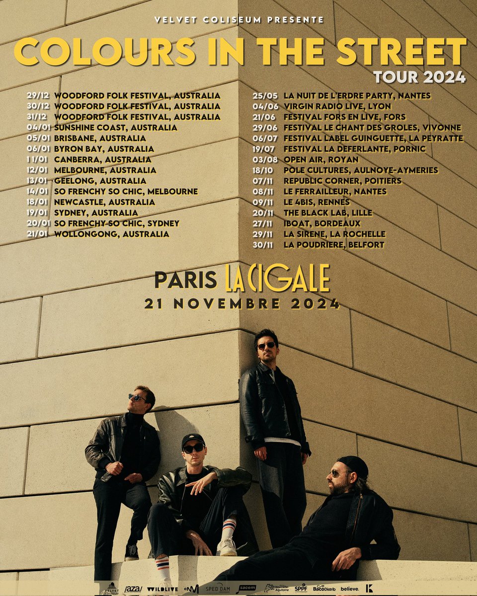 Plein de nouveaux concerts en France! On se voit où ? 💥🤩 
Chopez vos places sur coloursinthestreet.com 🎟️